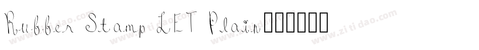 Rubber Stamp LET Plain字体转换